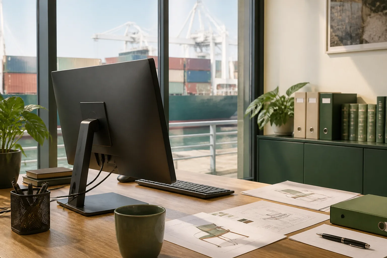 Daylight office screen with an editable AI reply
