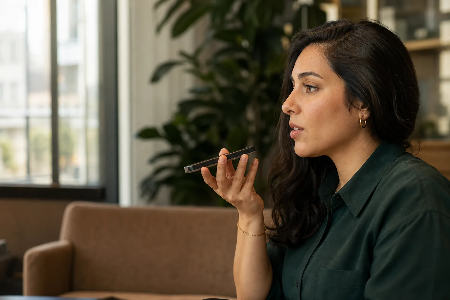 Fictional buyer recording a voice message
